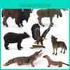 Dschungel Tiere simuliert Hirsch Adler Stier Bär Krokodil Flussotter Wildtiere Modell Ornament Für Naturbegeisterte