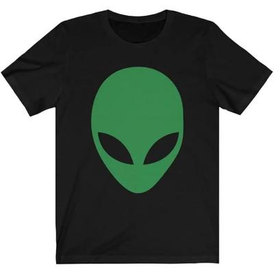 Funny Gift for Alien UFO Fan Alien Face UFO Tshirt Men Clothing Custom Printed Streetwear Graphic T Shirts Y2k Harajuku