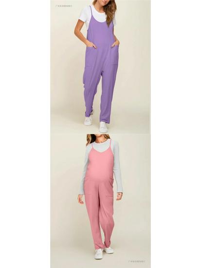 European & American Plus Size Adjustable Strap Pocket Jumpsuit