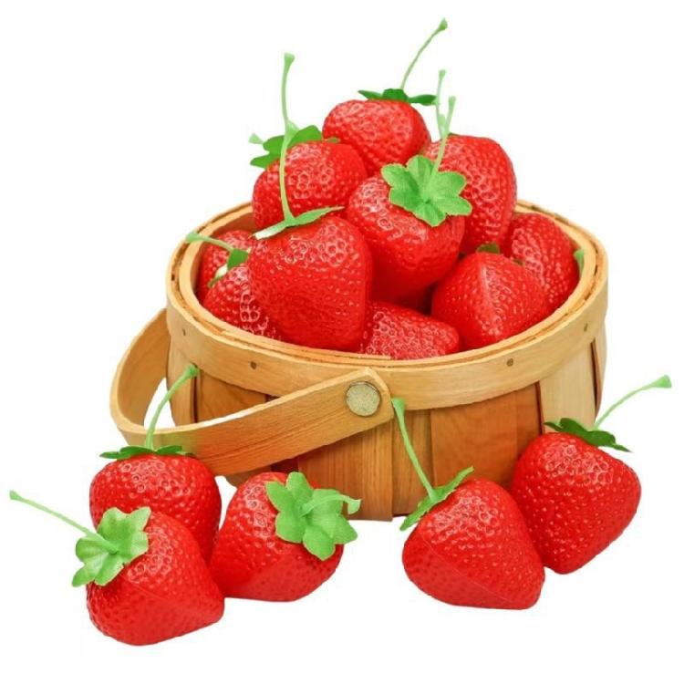 10Pcs Artificial Strawberry Models Realistic Simulation Fruit Decoration for Home Wedding Decoration Shop Window Display