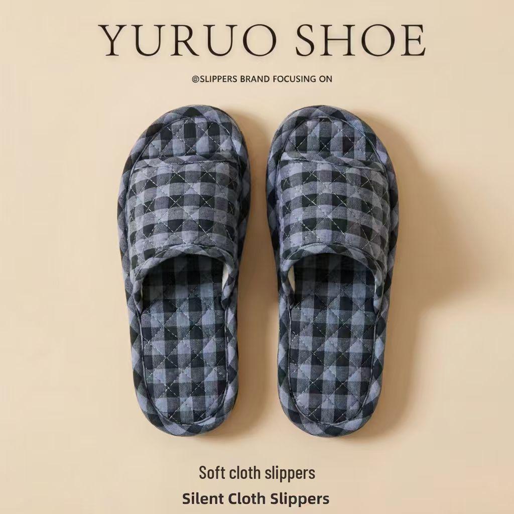 2025 Unisex Linen Slippers: Silent, Non-slip Cotton for All Seasons, Ideal for Home and Indoor Wooden Floors.