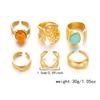 Creative Luxury Flower Geometric Pearl Rings Collection for Women Shiny Alloy Open Stackable Rings Party Jewelry Accessories