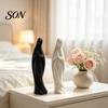 Virgin Mary Statue Praying Statue, Minimalist Blessed Sculpture, Sacred Prayer Sculpture Religious Figurine for Home Altar Desktop Decor Resin