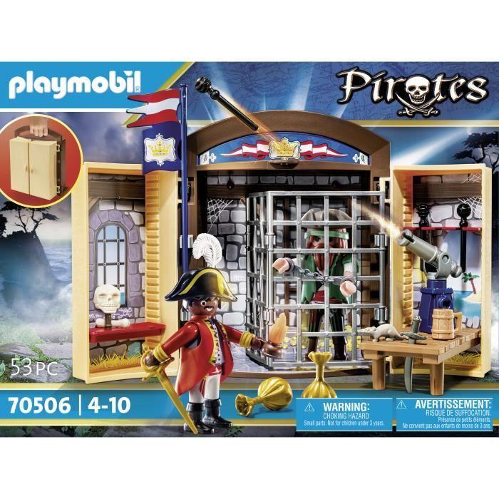 PLAYMOBIL - 70506 - Hrací krabice Pirátské dobrodružství - Obsahuje 2 figurky, 1 dělo a příslušenství