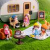 2 Pezzi Mini Statue Migliori Amiche Bambine Decorazione Paesaggio Micro Ornamenti per Auto Casa Scrivania