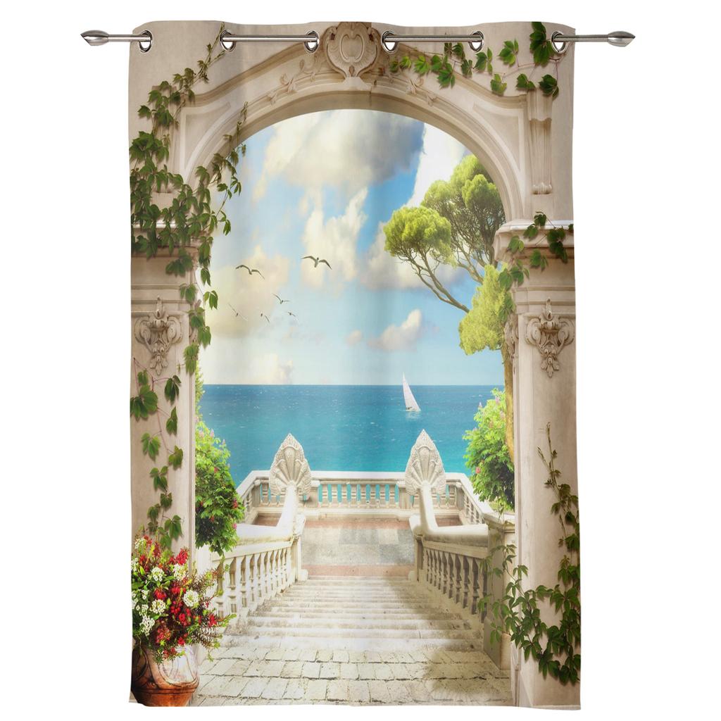 Mandala Lotus Datura  Window Curtains Scenic Curtains for Living Room Decorative Items Living Room