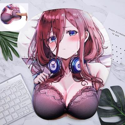 Sexy Mouse Pad For The Quintessential Quintuplets Nakano Anime 3D Breast Mousepad Wrist Rest Silicone Creative Mouse Mat