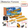 New J3-CUB RC Airplane 5CH 2.4G Remote Control Mode1 (Right Hand Throttle) 3D/6G 1406 Brushless Motor Outdoor Foam Fiexd Plane