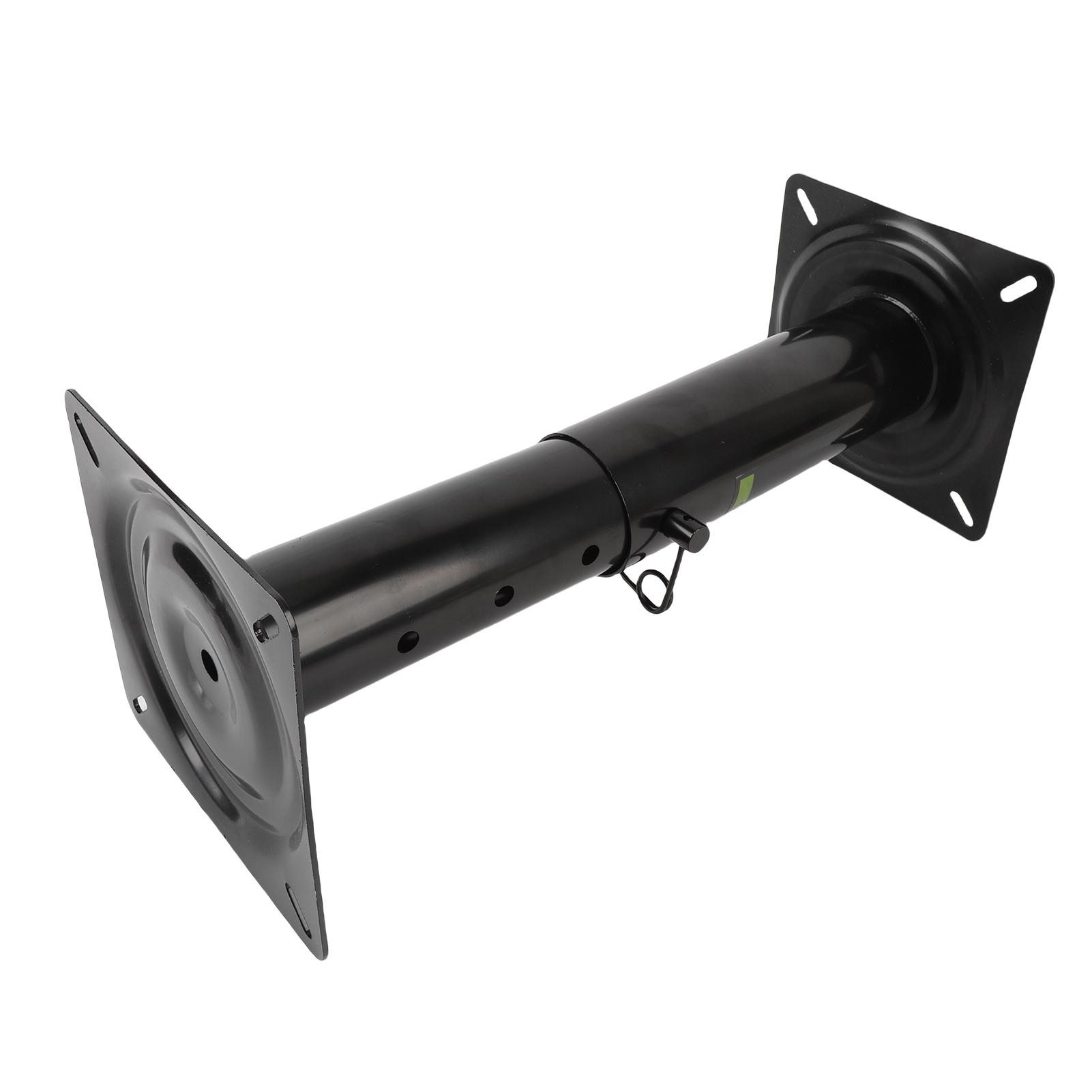 Boat Seat Base Pedestal 11.34 17.24in Adjustable Height Powder Coated Metal Black