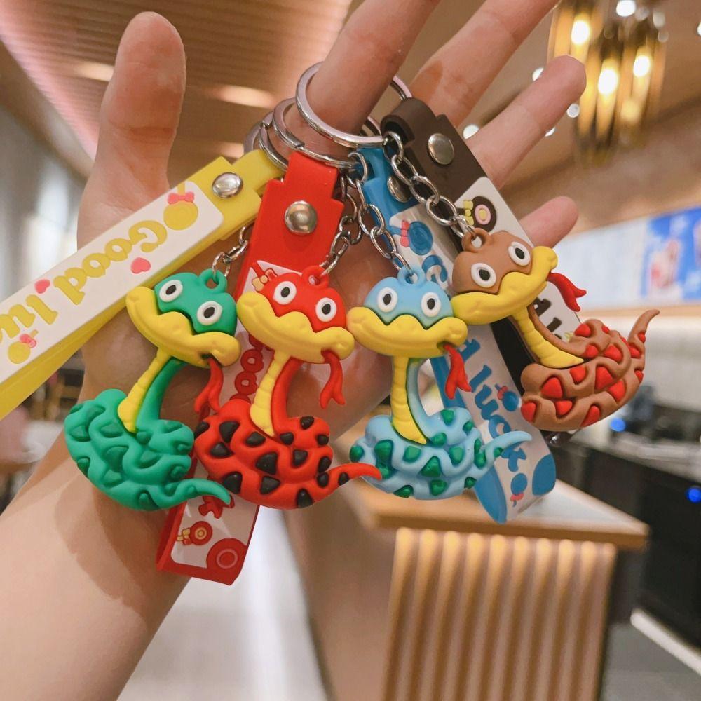 10PCS Spring Festival Snake Ornament 2025 New Year Snake Charms Cute Snake Pendant  Keychain