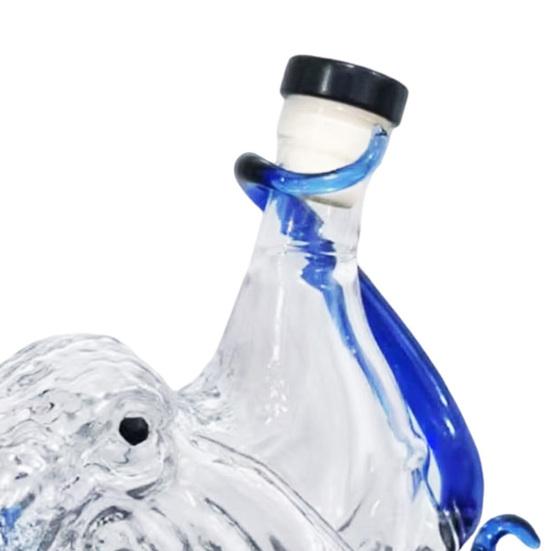 3D Octopus Shaped Glass Liquor Bottle, 350ml Borosilicate Whiskey Decanter, Spill-Free Decorative Pouring Bottle for Spirits Whiskey Wine Display