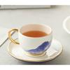 Auratic Blue and White Landscape Ceramic Tea/Coffee Cup Set