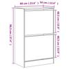 Shoe Cabinet Concrete Grey 60 X 34 X 96.5 Cm Particleboard