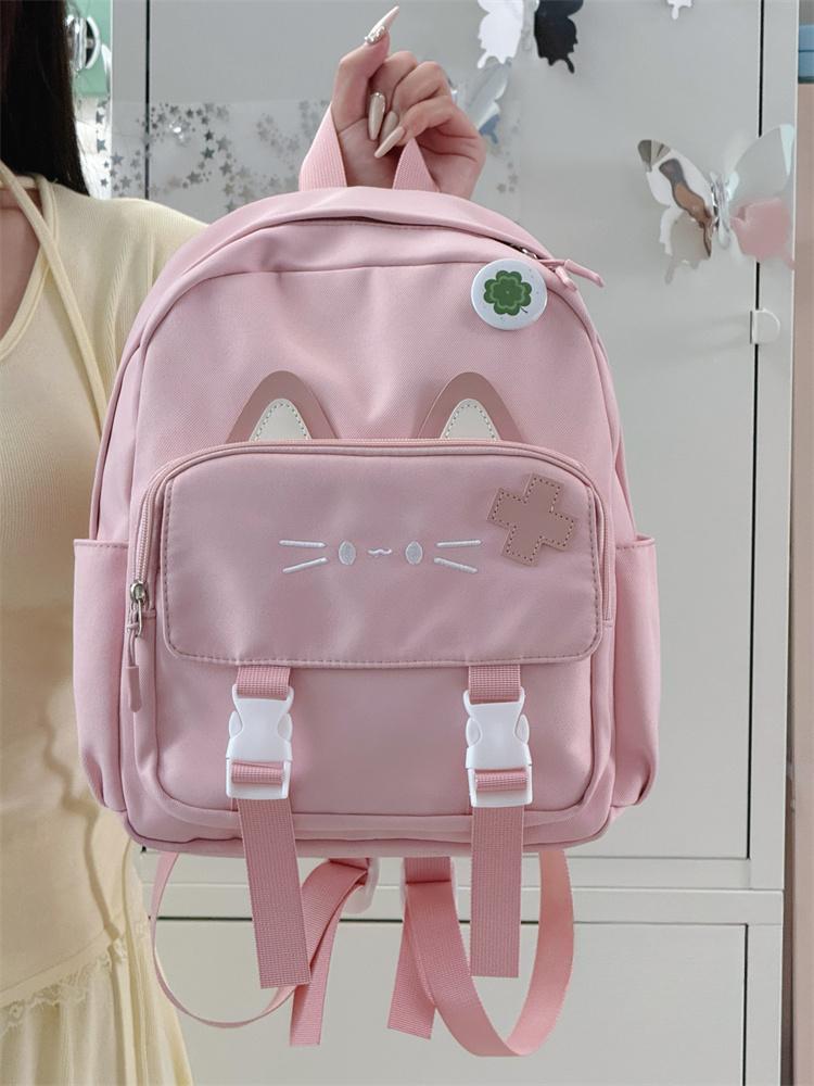 Schoolbag cute kitten mini backpack female student travel small schoolbag short trip mini backpack