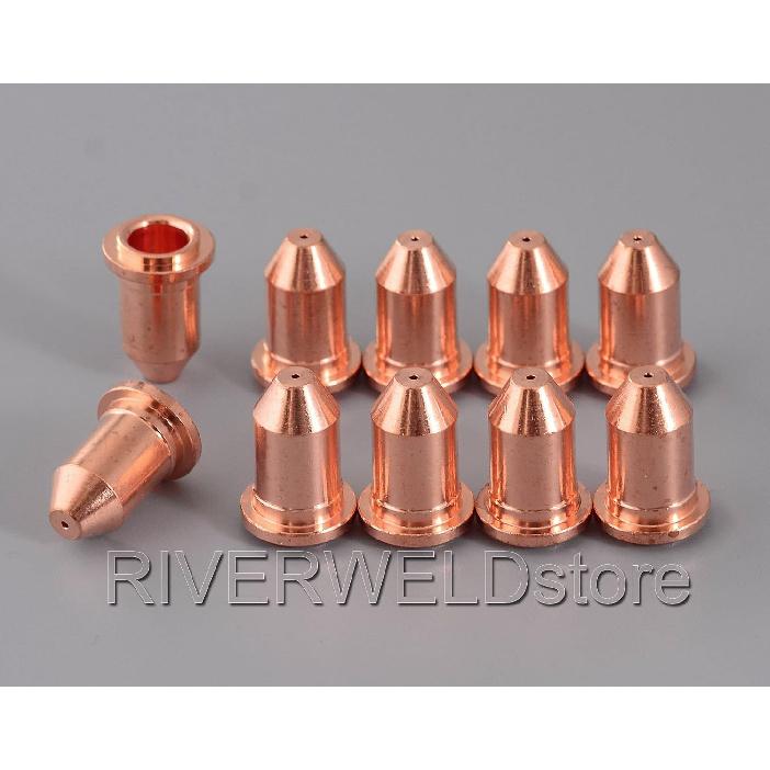 RIVERWELD 192048 Plasma Electrode & 177876 Plasma Nozzle Tips for Miller ICE-50C Plasma Cutter Torch 20pcs