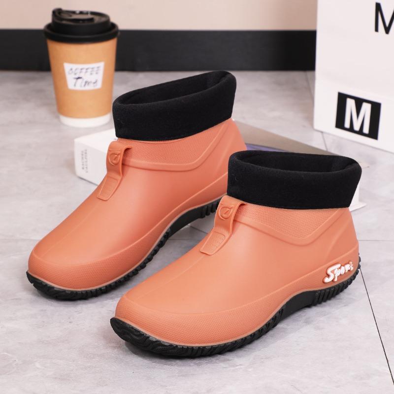 Into Daily Casual Rain Shoes, Fourseason Thicksoled Waterproof Shoes, Outdoor Wearresistant Rain Women's Short Water Shoes