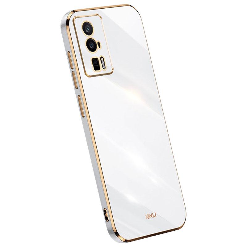

XINLI Soft Phone Case for Xiaomi Poco F5 Pro 5G/Redmi K60 Pro 5G/K60 5G Electroplating TPU Back Shell Full Camera Lens Protection Cover White