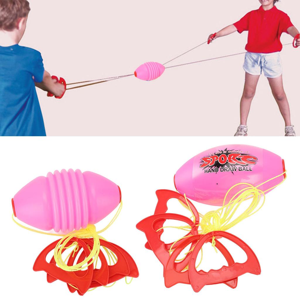 2Pcs Pull Ball Game Set Indoor Outdoor Sports Early Development Activity Toy Parent Child 2 Person I
