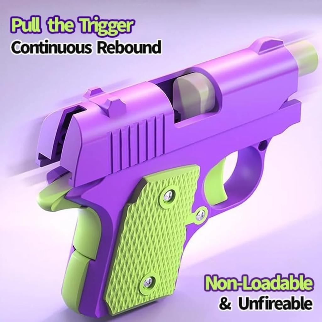 New ABS Plastic Mini 1911 3D Printed Gravity Toy Gun Stress Relief Pistol Toy for Adults Gifts for Boys & Kids 3+ Years Old