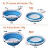 Thickened Collapsible Kitchen Colander with Handle - Multifunctional Wash & Fruit Basket