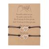 2pcs/set Charm Couple Friendship Bracelet Love Heart Daisy Volcanic Stone Bead Bangles Bracelet For Women Men Lucky Wish Jewelry