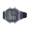 Electronic Sports Watch 12 24 Hours Waterproof Digital Wrist Watch with Luminous Alarm Timing Function Transparent