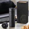 420ml Business Vacuum Flasks with Tea Bin,Pure titanium liner Thermos Cup,Display Temperature Drinkware,Car Gift Water Bottle,