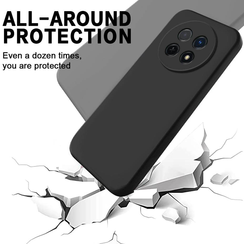 For Huawei Nova 14i 4G Liquid Silicone Case Phone Back Cover with Hand Strap