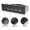 26-27 5.25 Inch Usb3.1 Gen2 Front Panel Usb Hub 2 Ports Usb3.0+2 Ports Usb2.0+1 Port Type-C with Type-E C