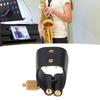 Leather And Metal Sax Mouthpiece Ligature Black Color Alto Sax Ligature  For Alto Saxophone