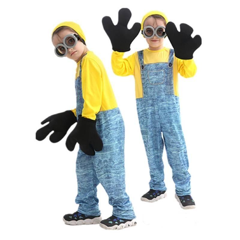 Minions Children's Cos Clothing For Halloween Despicable Me Anime Cartoon Cosplay Costume Stage Performance Suit
