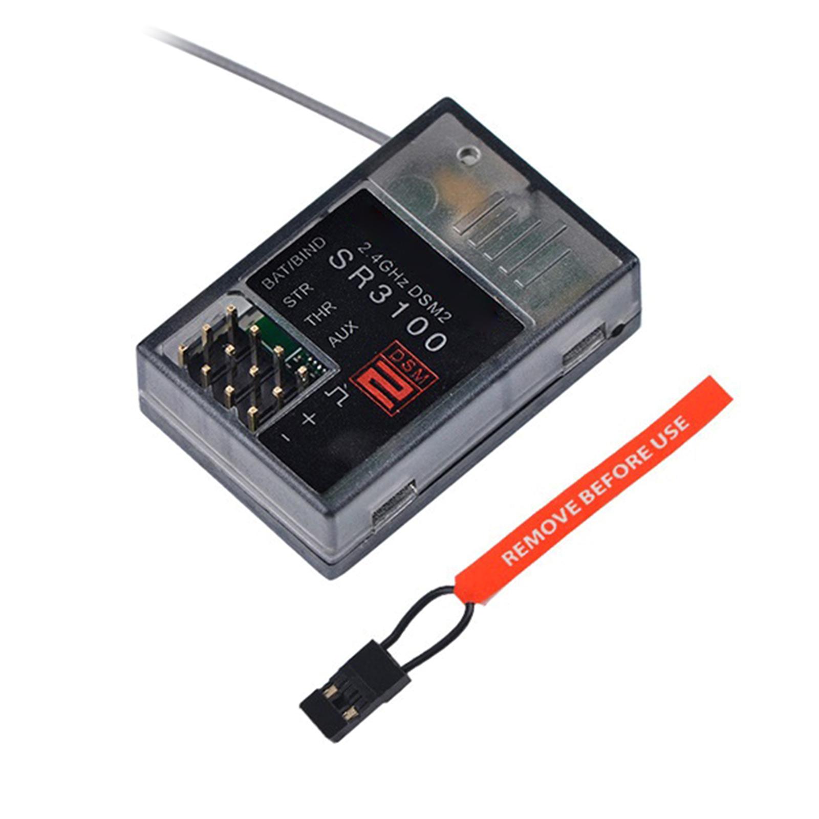 

3.5V-9.6V 2.4GHz Receiver 3-Channel 3CH SR3100 Receiver for DX3R DX4C DX2E Drones Remote Controller Transmitter