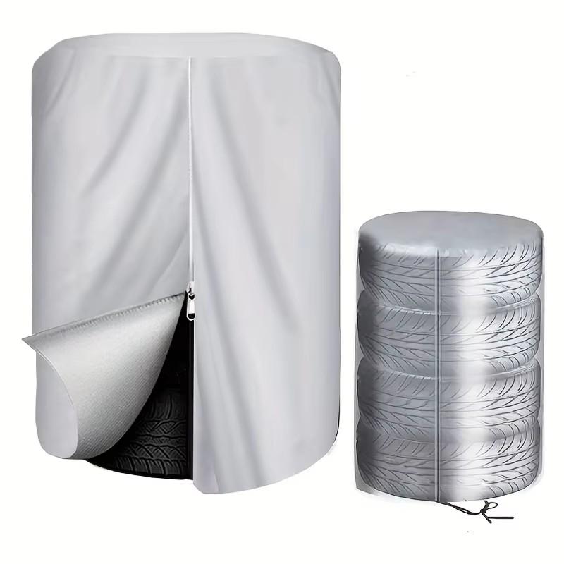 

MOBIDEA External Tire Cover - Waterproof, UV Resistant and Anti-fouling Polyester Auto Parts Storage Bag, Thick and Anti-aging 65x90 срібний