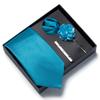 Men’s Luxury Solid Color Tie Gift Set - 4-Piece Formal Suit and Wedding Accessories