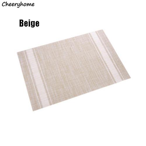 

Cheeryhome Салфетка ПВХ Подставка для обеденного стола 4 шт./лот Подкладки под диски Подкладка под миску Подставки Водонепроницаемая Скатерть Нескользящая Подставка для посуды бежевый