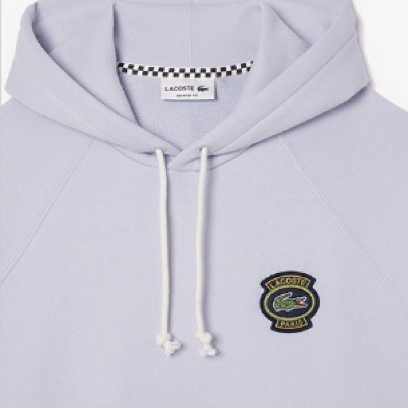 Lacoste Men S Badge Match Hooded Raglan SweatShirt Sh7491 54g J2g