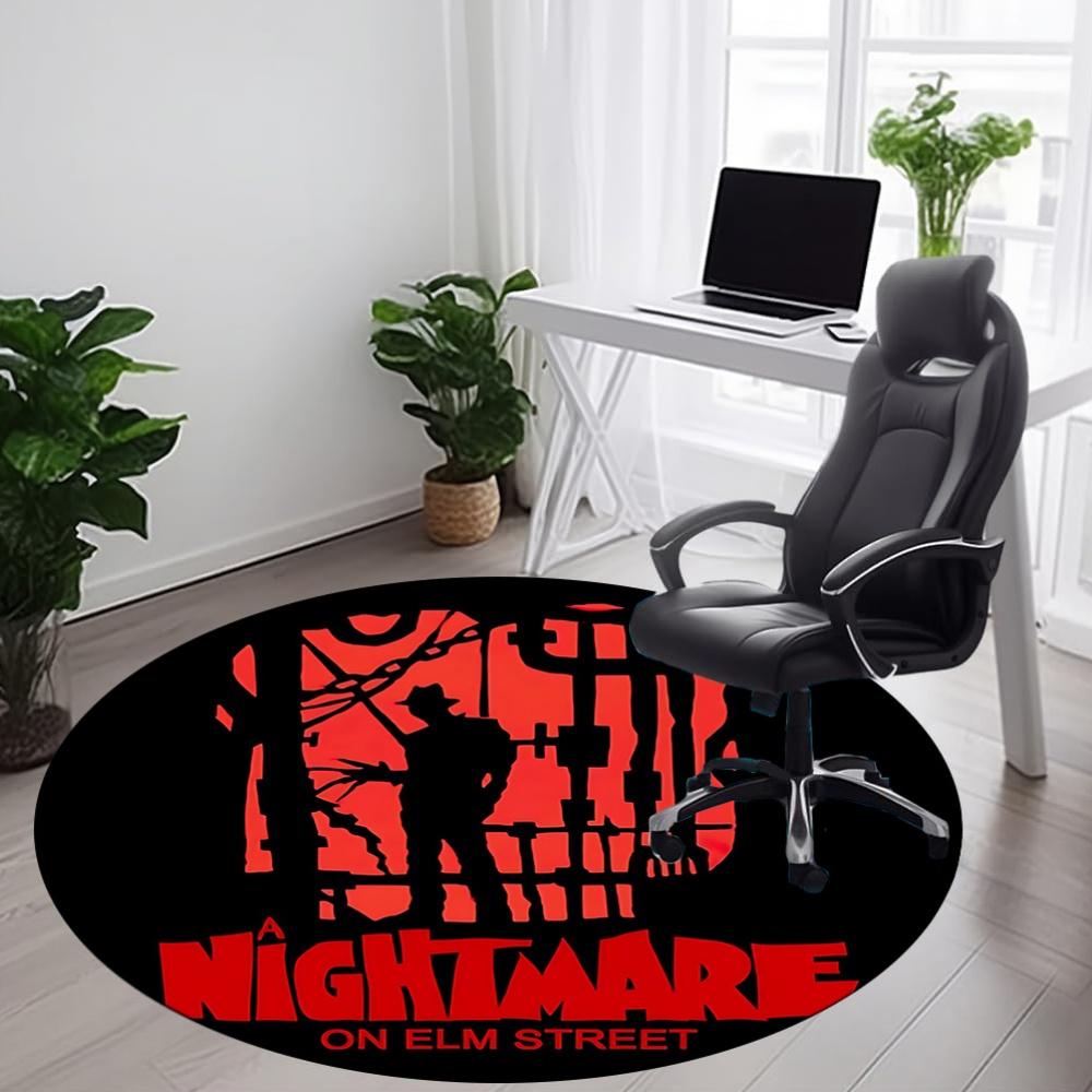1 Stück A Nightmare on Elm Street Büro Runder Teppich, Unter Bürostühlen Schlafzimmer Wohnzimmer Heimdekoration, Raumdeko, In Verschiedenen Größen Erhältlich