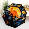 Retro Art  pattern, automatic folding umbrella, portable and foldable design, 8 ribs, a Christmas or birthday gift.