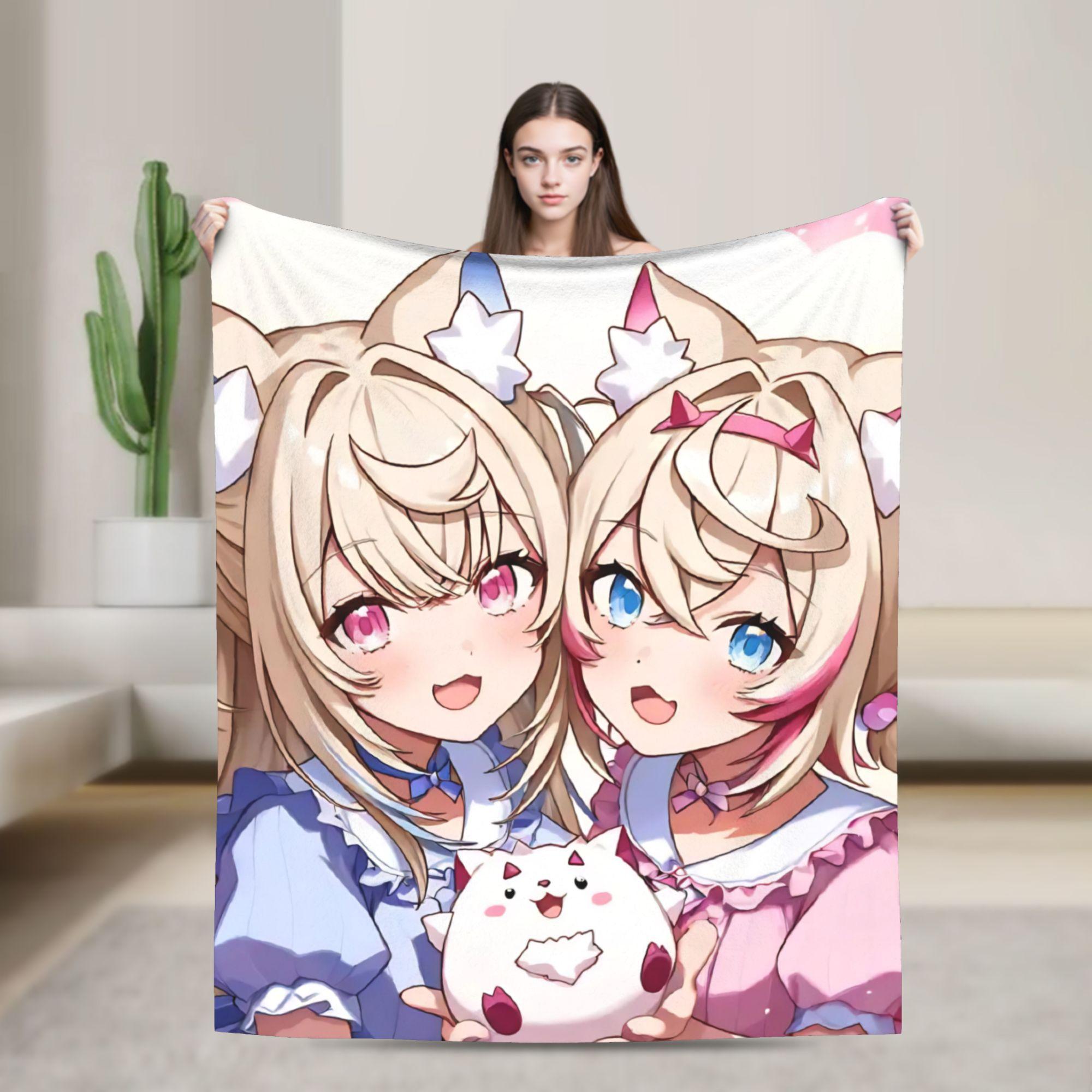 

Sameko Saba X Gawr Gura Blanket Multiple Sizes Super Soft and Warm Throw Blankets for Sofa Couch and Bed 30x40in