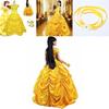 Elegante Costume Cosplay da Principessa Belle de La Bella e la Bestia, Stile Fiabesco, per Donna
