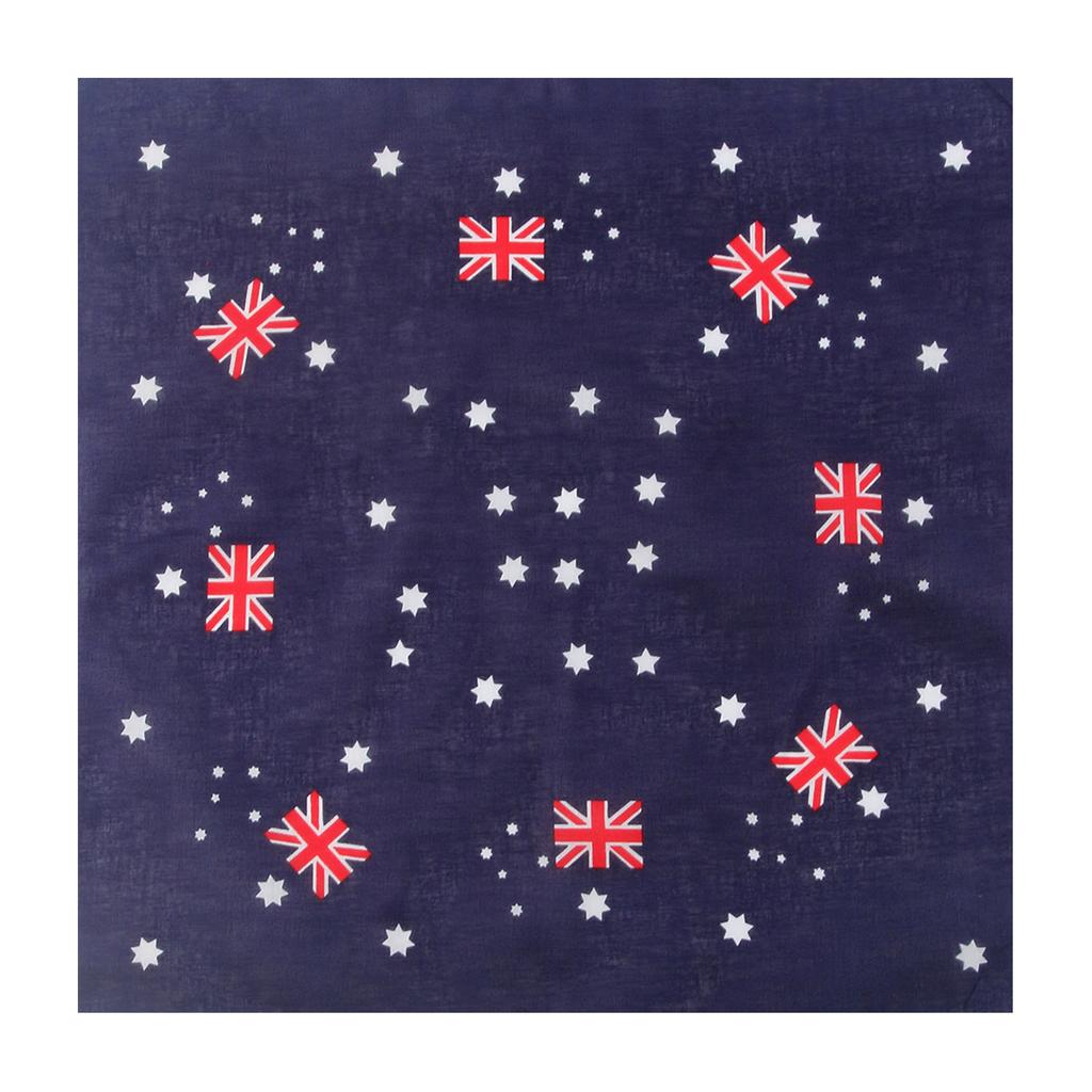 55x55cm Flag Print Bandana Music Festivals Hair Kerchief Multi Purpose Head Wrap Square Turban for Girls Photo Props