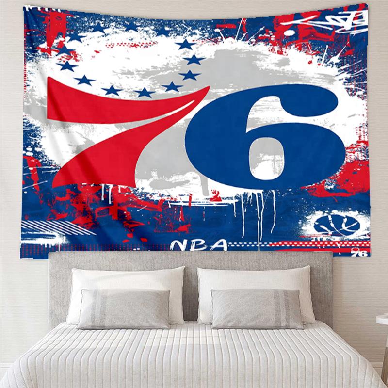 Philadelphia Basketball Team Quick-Dry Tapestry Hanging for Bedroom,Livingroom, Playroom,Decor Art Room Wall Tapestry Holiday and Birthday Gifts