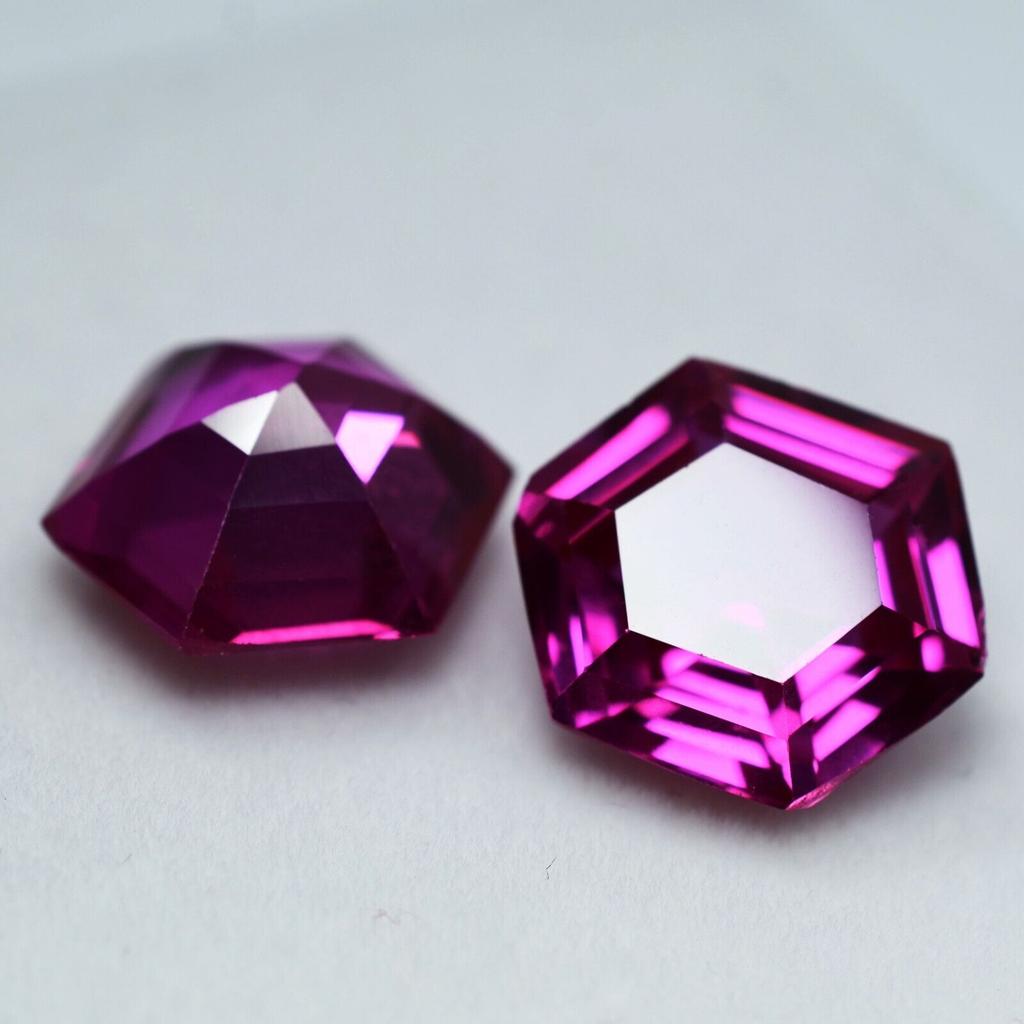 Natural Pink Sapphire Loose Gemstone Untreated 16 To 18 Ct Fancy Cut Pair September Birthstone Gift