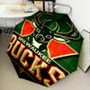Bucks Team Logo Artwork Umbrella Folding Umbrella, Automatic Umbrella 8-Frame for Travel, Camping Use Gift for Halloween Christmas