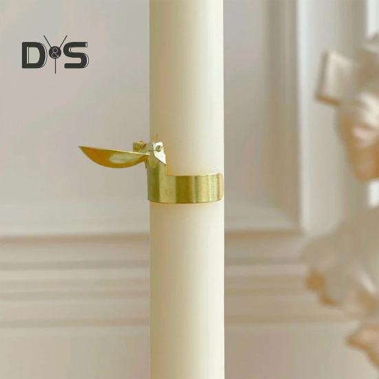 4Pcs/Set Automatic Candle Extinguisher Metal Shell Candle Wick Flame Snuffer Clip Adjustable Ring Putting Out Candle Stopper Candle Accessories