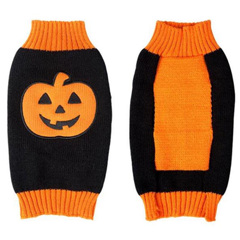 Soft Knit XS Modern Luxury Pet Coat Sleeveless Dog Sweater for Halloween Pumpkin Costume Winter Accessories