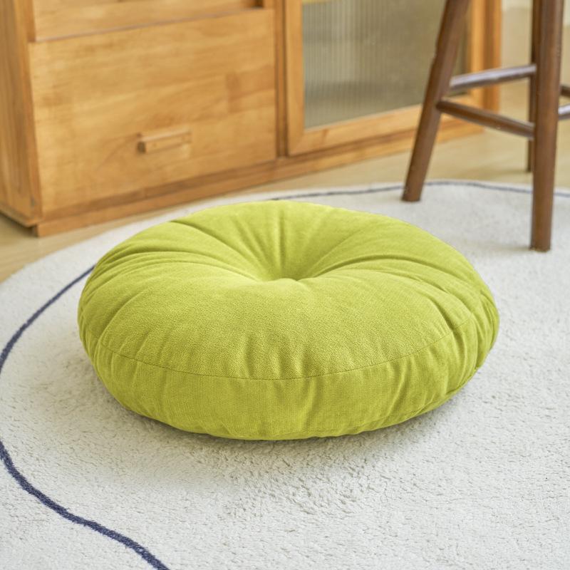 Thickened Chenille Round Tatami Seat Cushion for Living Room & Balcony
