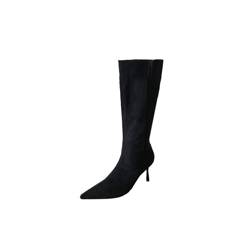 2025 Autumn and Winter New Pointed Thin Heel High Heel Temperament Thin French Fashion Sexy Beauty Female Internet Celebrity Boots