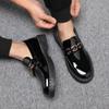 Slip-on Male Casual Shoe Round Toe Black Retro Comfortable Cowhide Social Sale Luxury Classic Original Pu Men's Leather Shoes