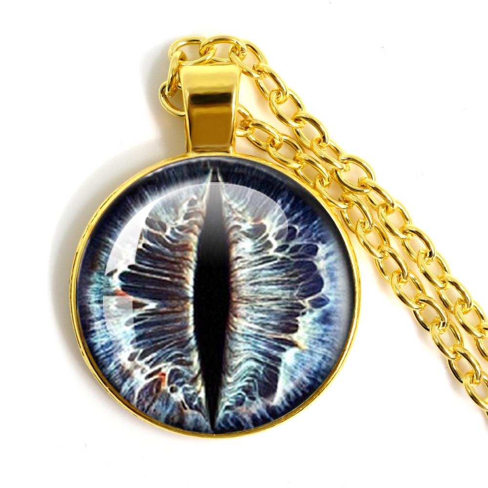 Dragon Evil Eye Glass Necklace Dragon Eye Fashion Evil Eye Necklace Jewelry Men Fashion Necklace For Friends Gift